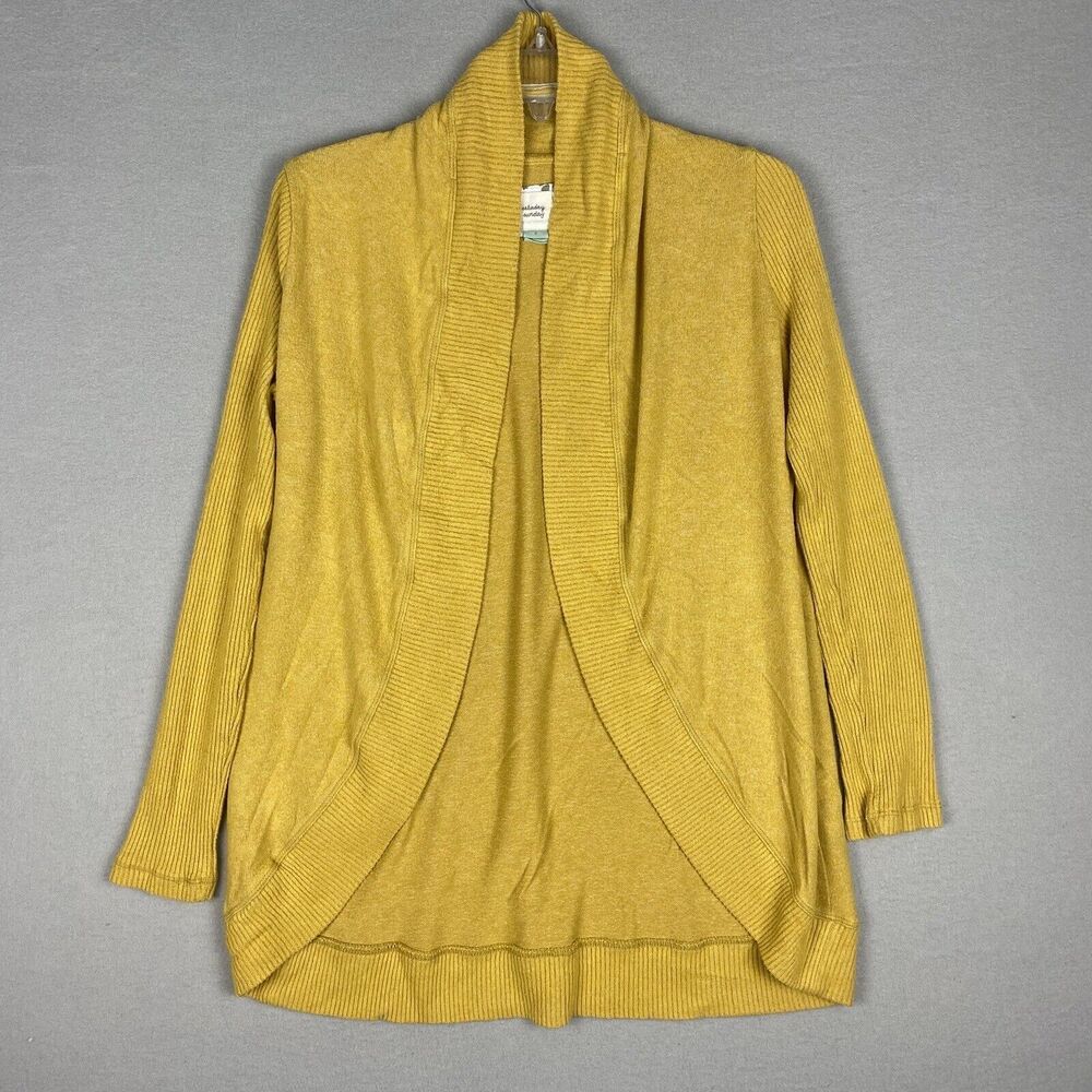 Saturday Sunday Cardigan Anthropologie Cardigan Sweater Sweatshirt Size S Yellow